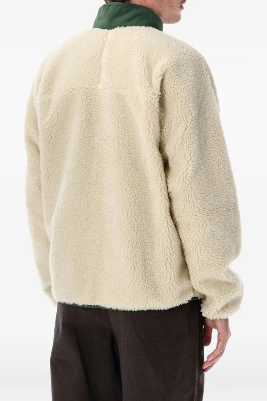 Giacca Classic retro full zip panna/verdone