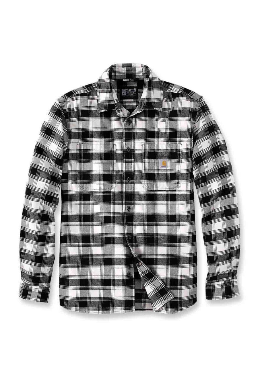 Camicia in flanella Midweight bianco/nero