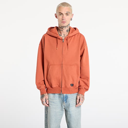 Felpa LX full zip con cappuccio arancione