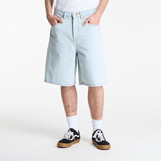 Shorts Check-5 baggy denim chiaro