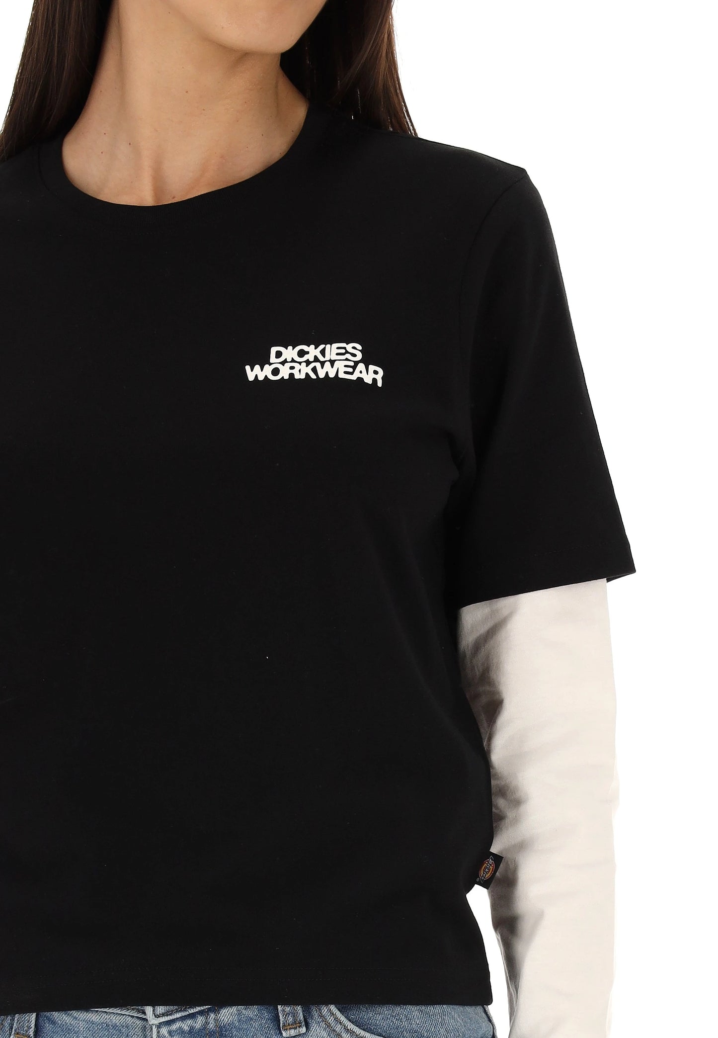 T-shirt Torrey manica lunga e corta nero/bianco