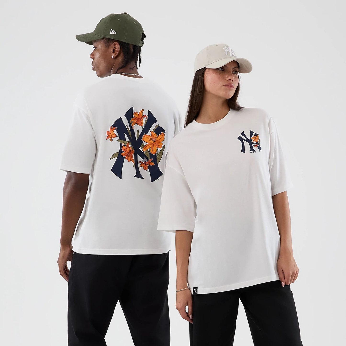 T-Shirt New Floral bianco