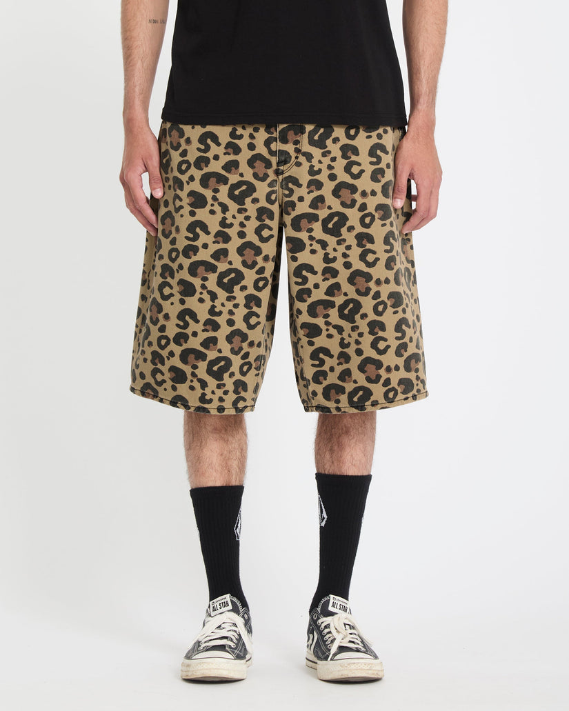 Pantaloncini Chillow denim leopardato