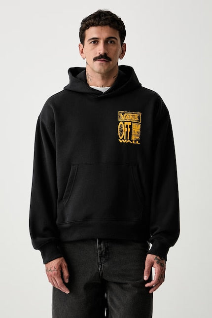 Felpa Cut and paste con cappuccio nero