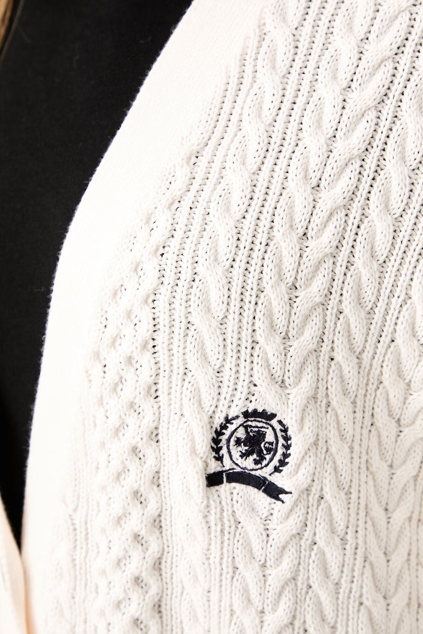 Cardigan Tommy Jeans in cotone con bottoni bianco