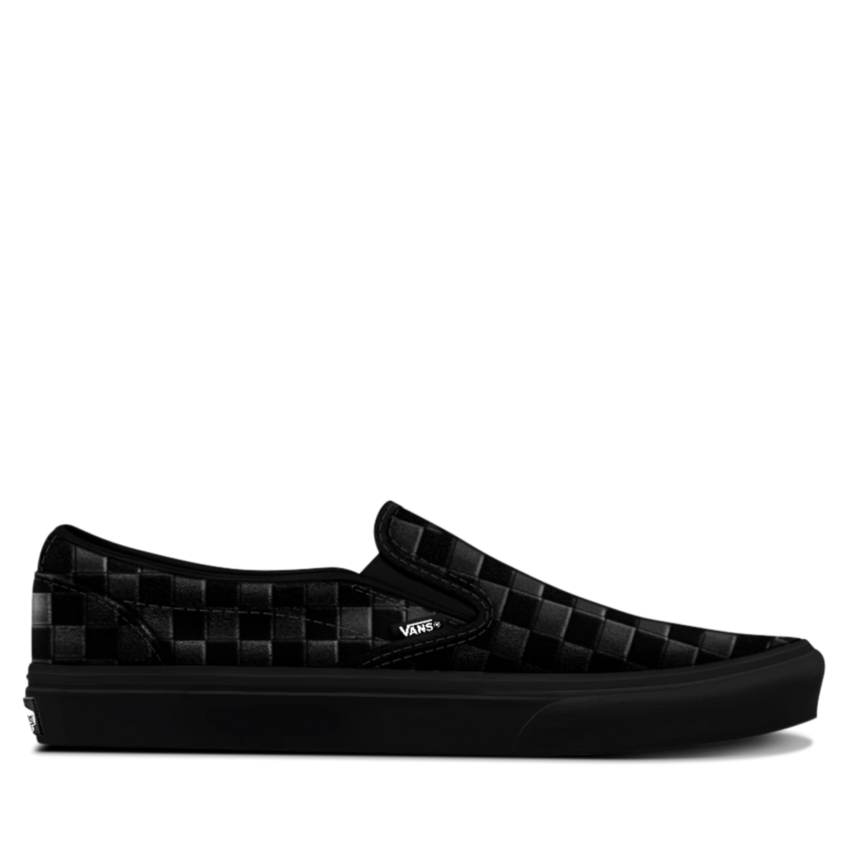 Vans Slip on checkboard in tessuto nero
