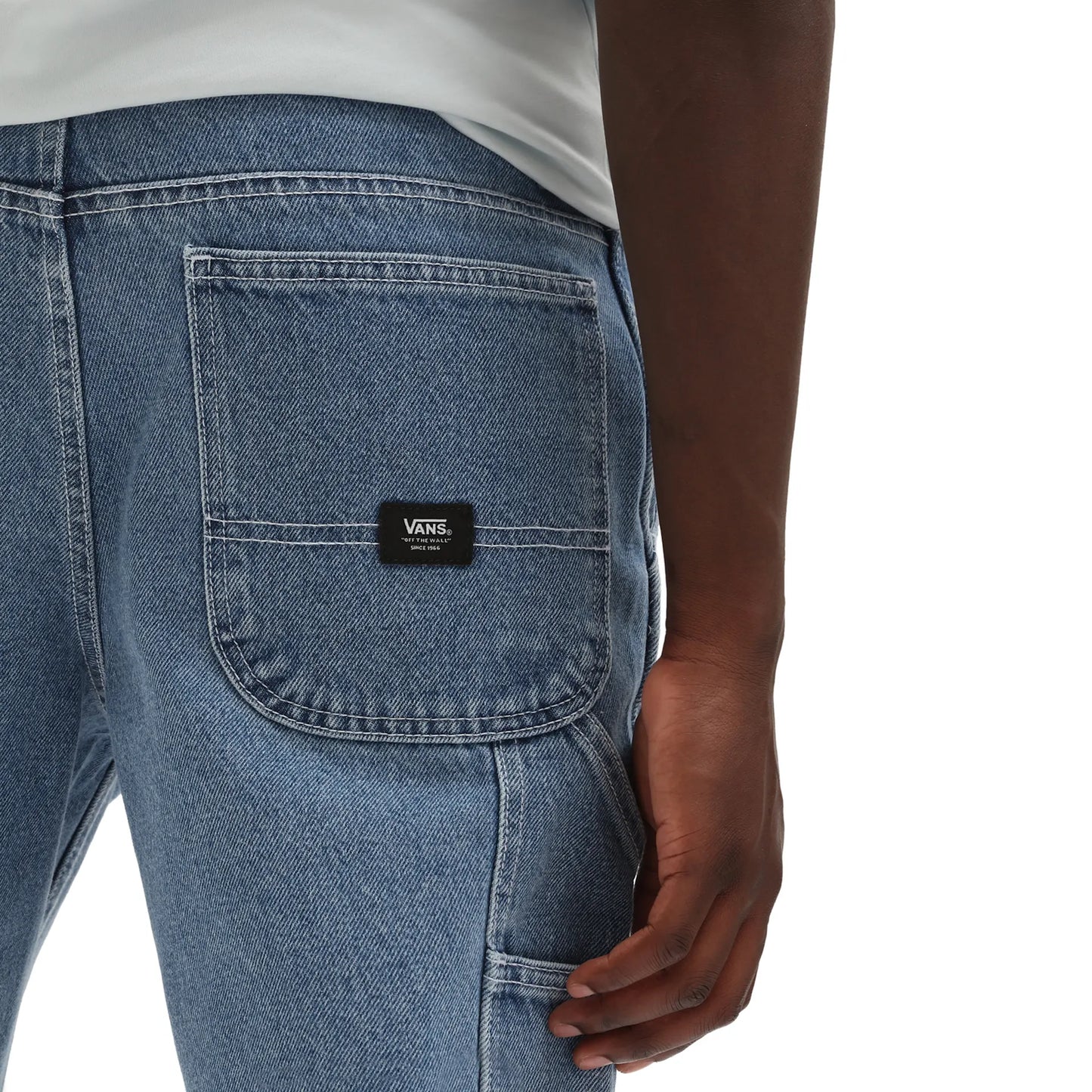 Pantaloncini Drill chore carpenter denim chiaro