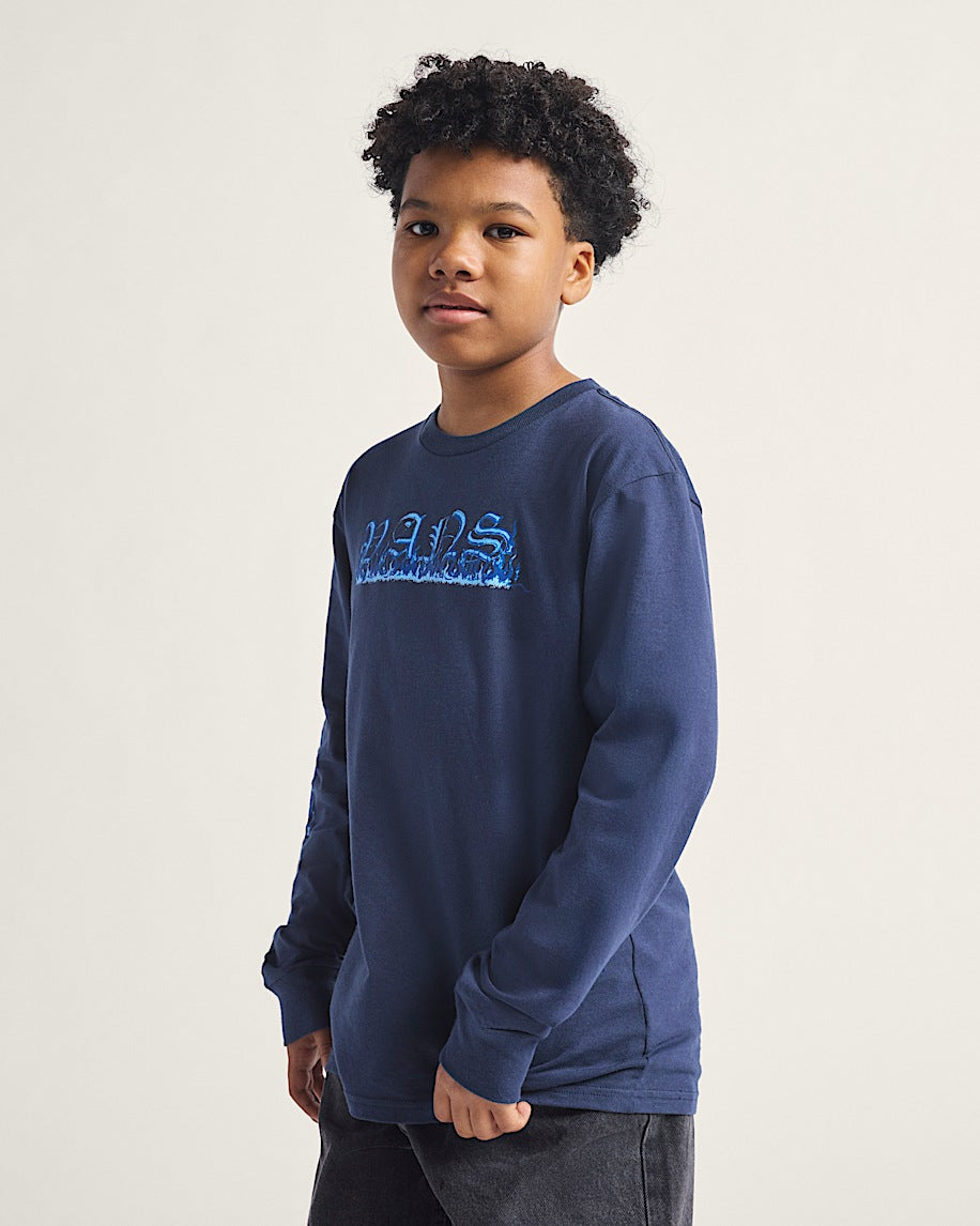 T-shirt Inferno a maniche lunghe blu - 8/14 ANNI