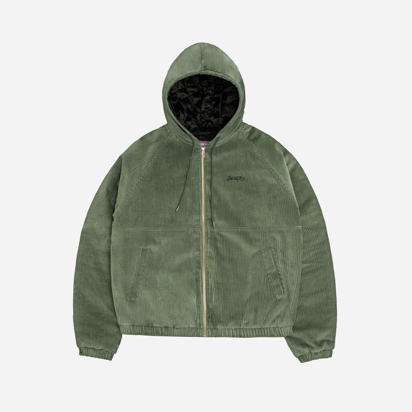 Giacca in corda con cappuccio verde