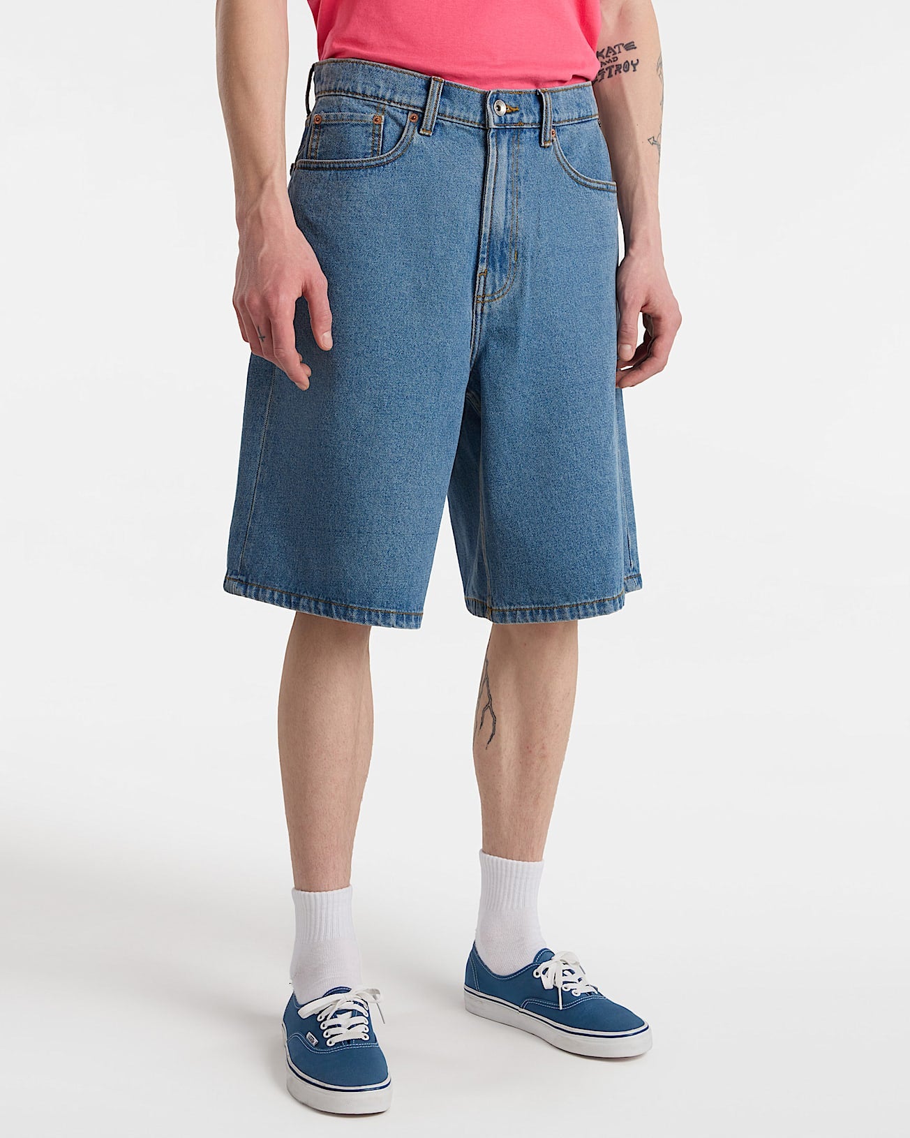 Pantaloncini Check-5 denim chiaro