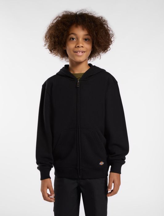 Felpa Terry full zip con cappuccio nero - 4/16 ANNI