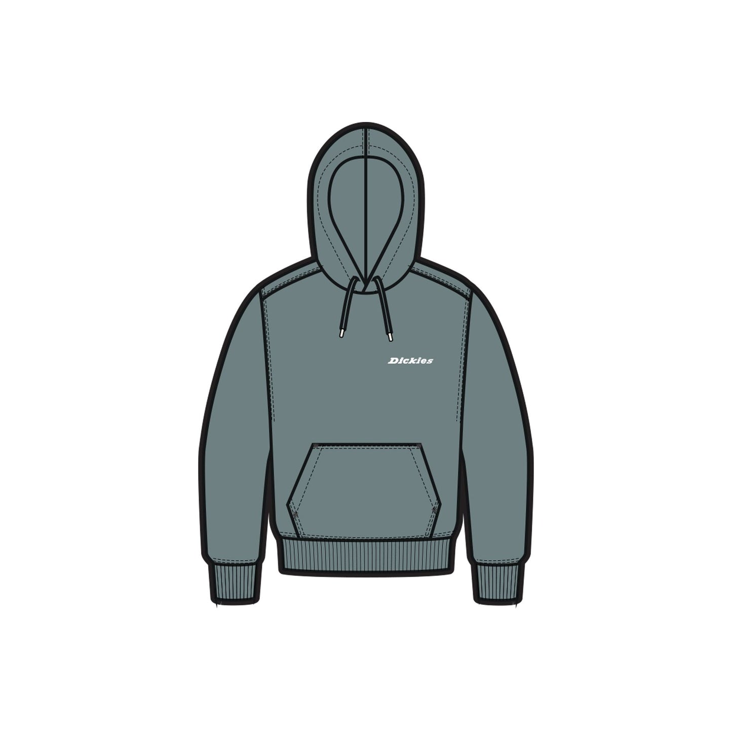 Felpa Loretto con cappuccio celeste