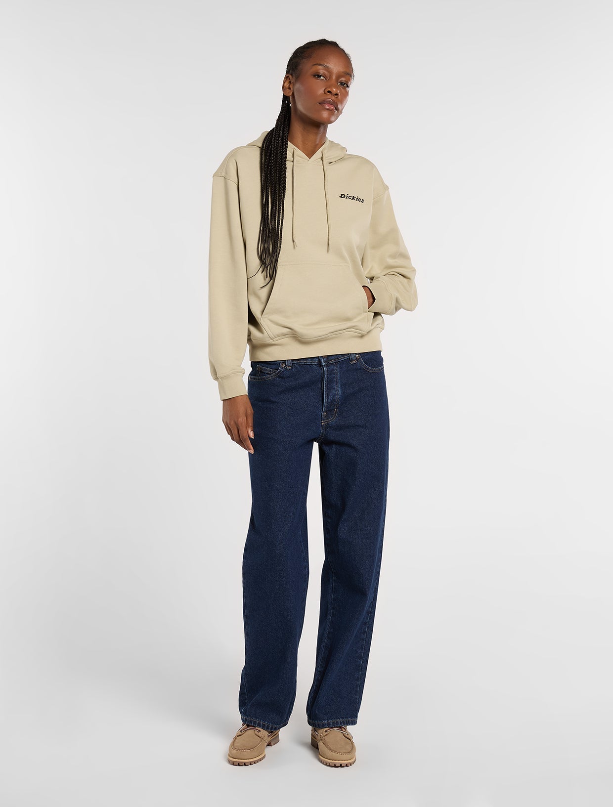 Felpa Loretto con cappuccio khaki