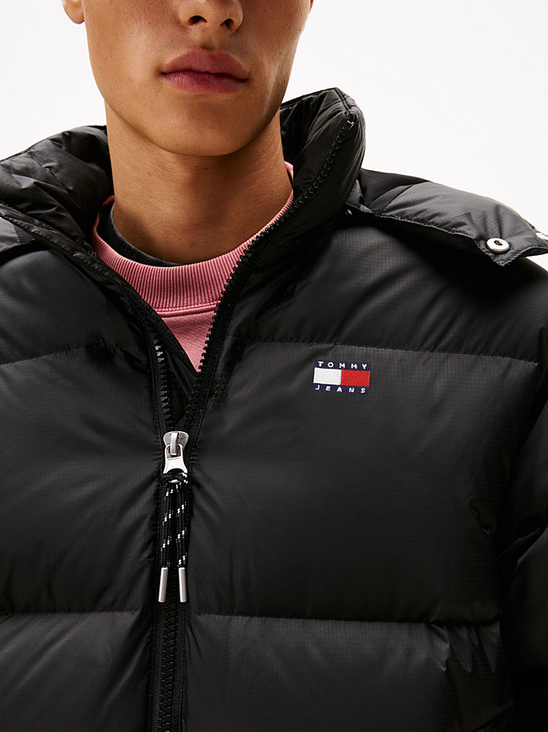 Piumino Alaska in ripstop idrorepellente con cappuccio nero