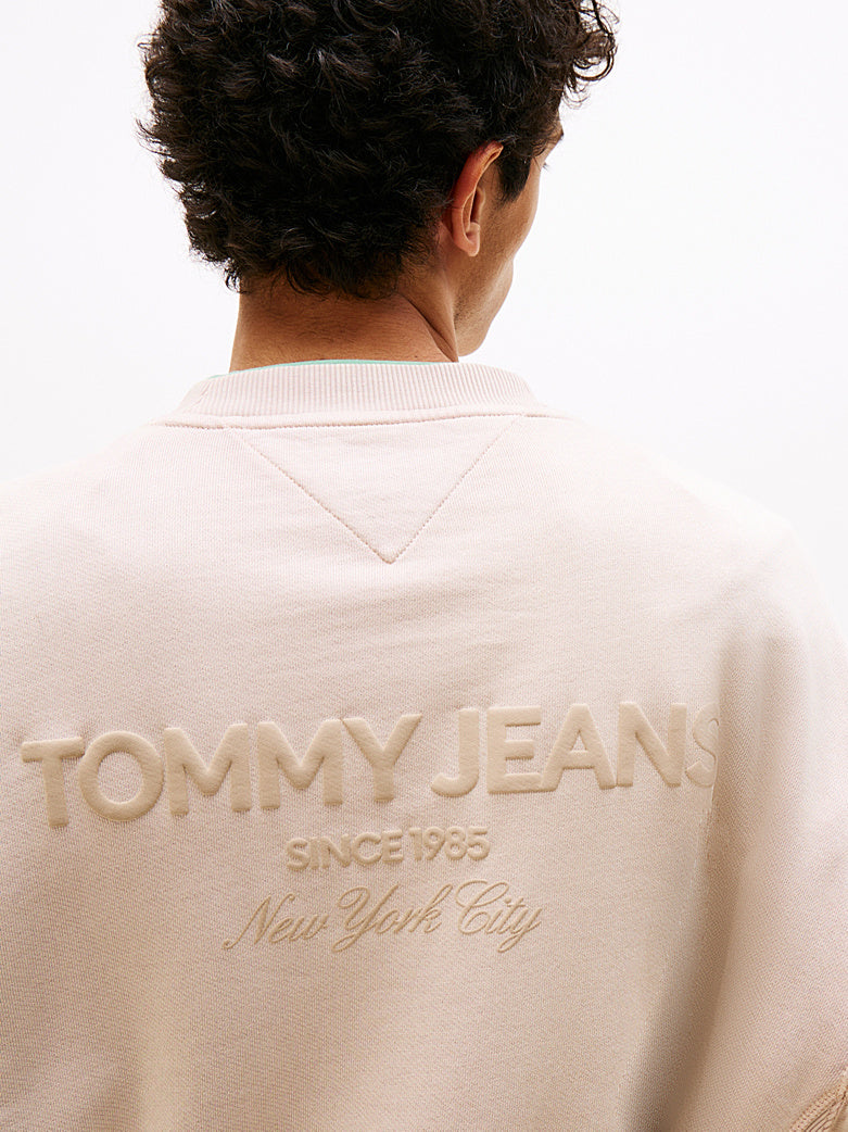 Felpa Tommy jeans girocollo sabbia