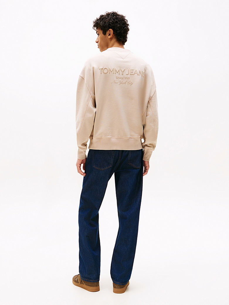 Felpa Tommy jeans girocollo sabbia