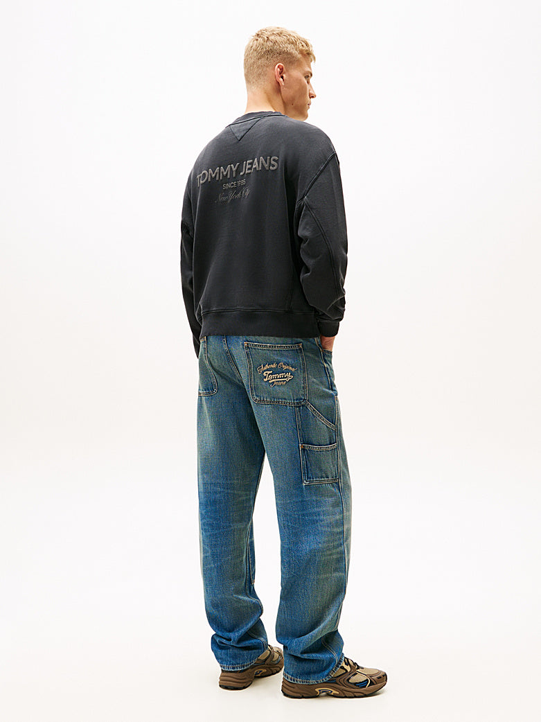 Felpa Tommy jeans girocollo nero