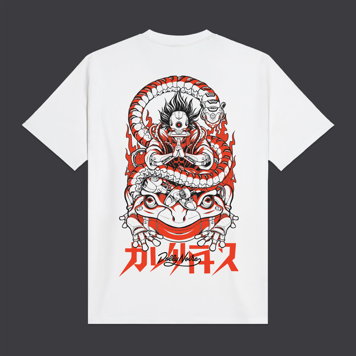 T-Shirt Cyber Kaeru Nyobo bianco
