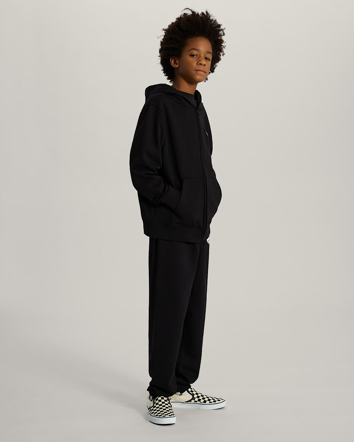 Set di tuta Vans full zip con cappuccio nero - 8/14 ANNI