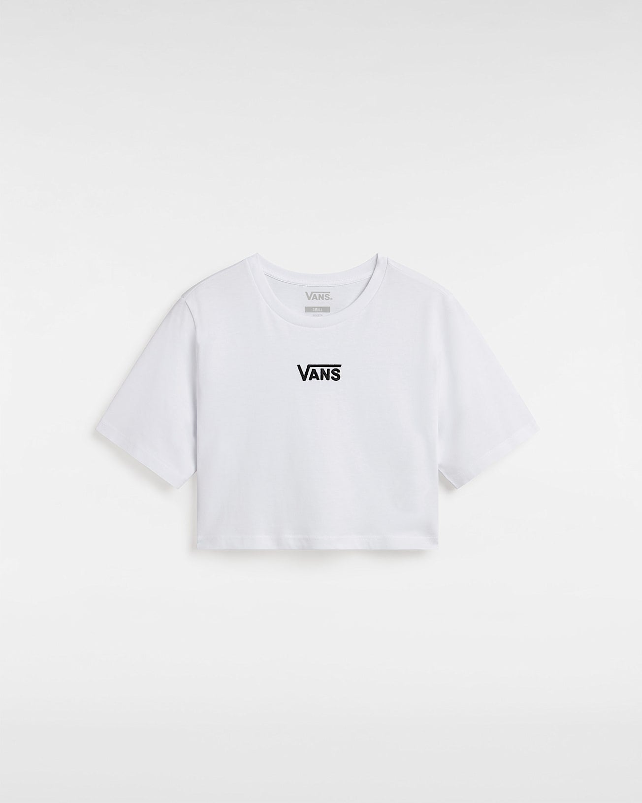 T-Shirt Flying crew crop bianco