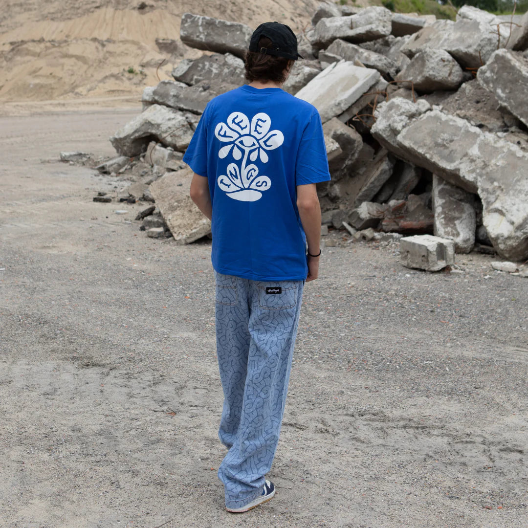 T-Shirt Tears blu