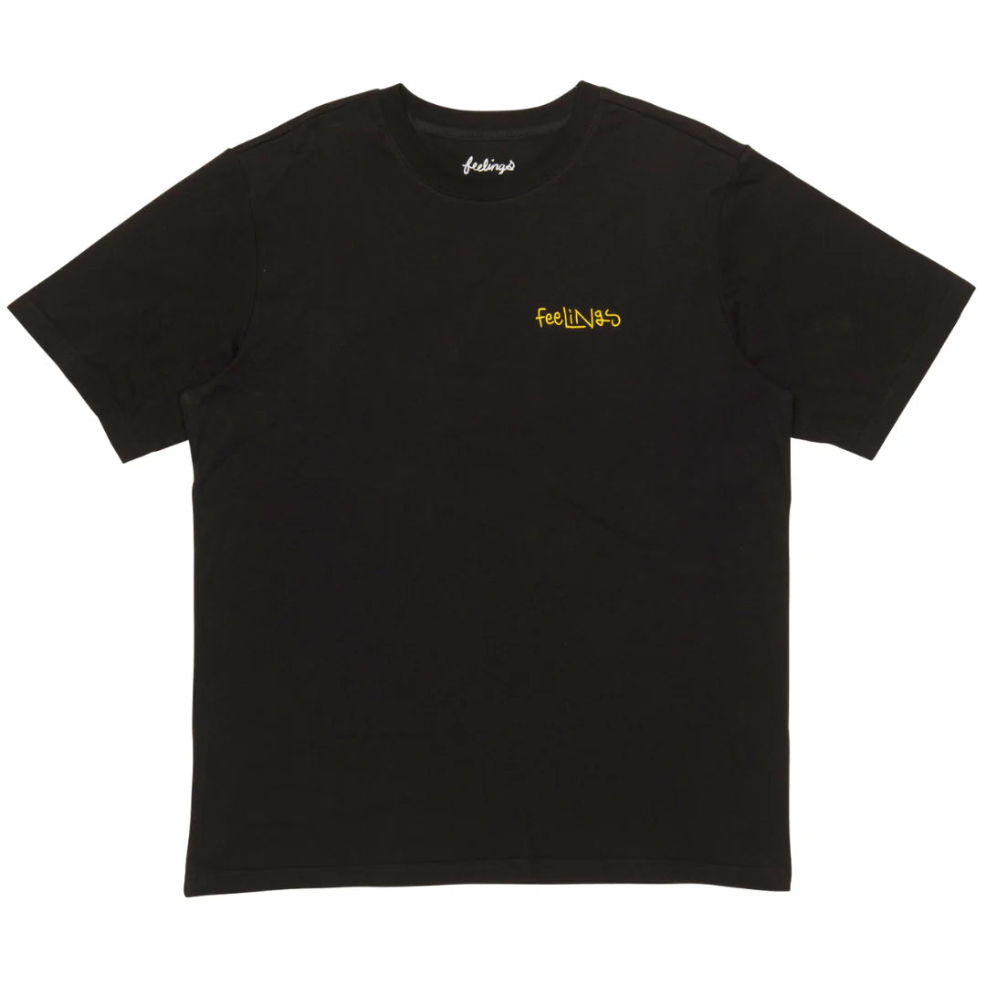 T-Shirt Flores nero