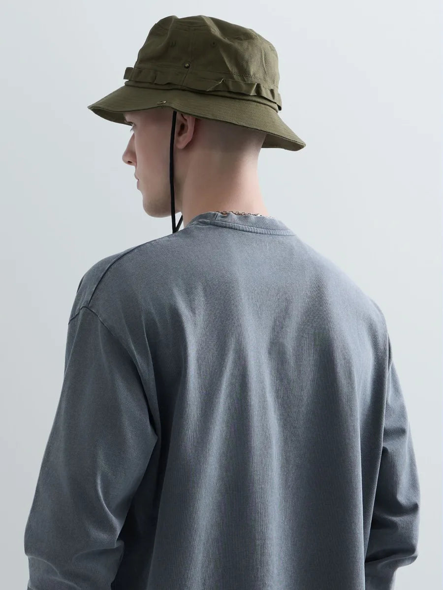 T-Shirt Replay a manica lunga grigio