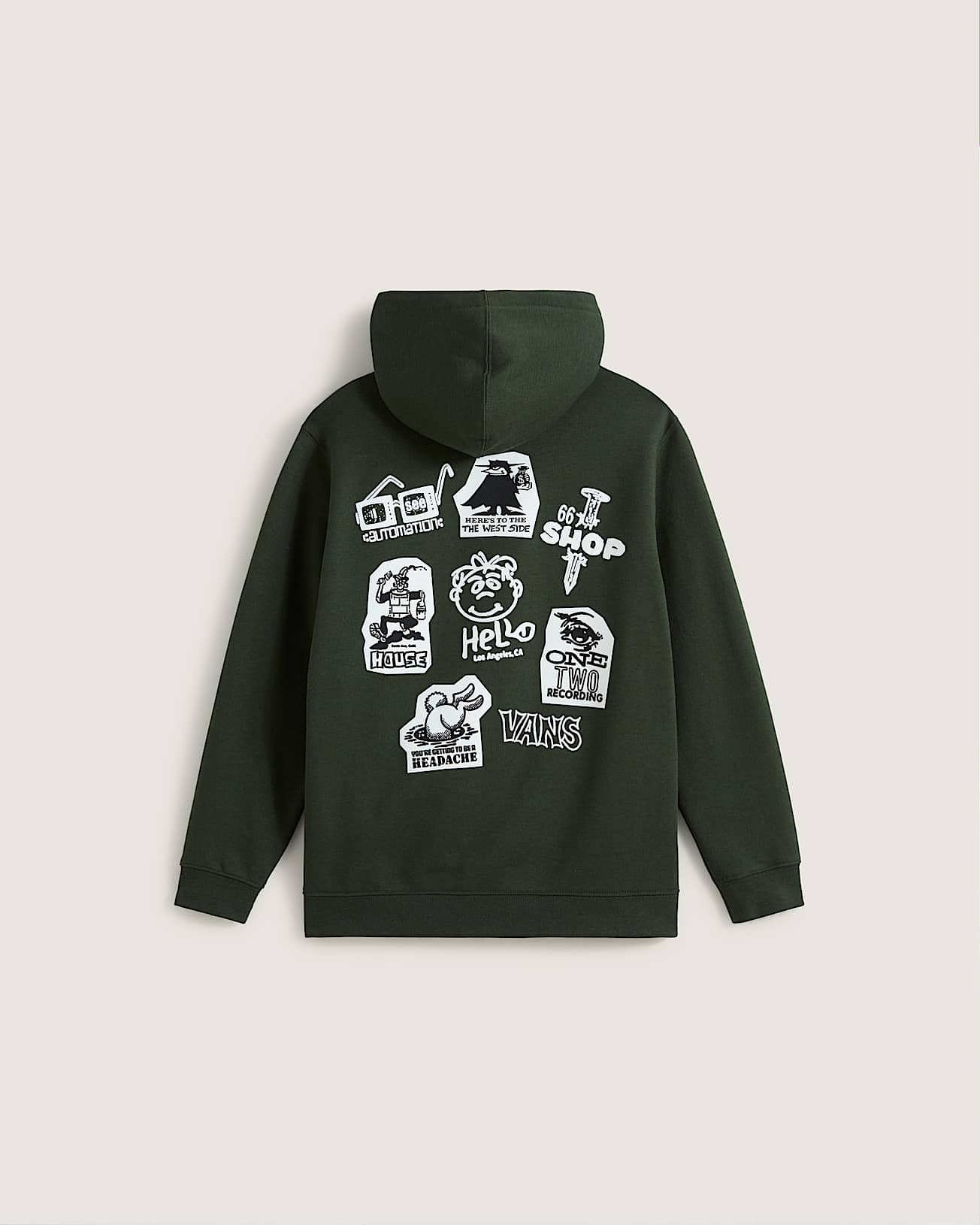 Felpa Dried kelp full zip con cappuccio verde - 8/16 ANNI