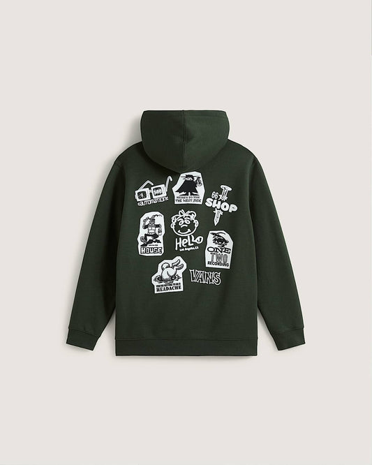 Felpa Dried kelp full zip con cappuccio verde - 8/16 ANNI