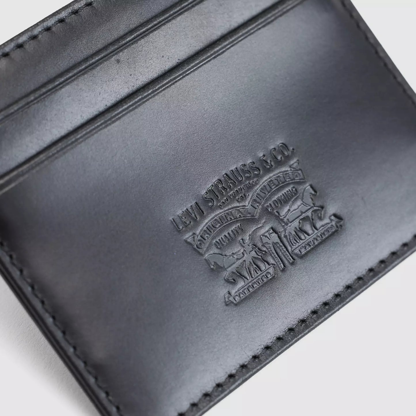 Portacarte Levi's in pelle nero