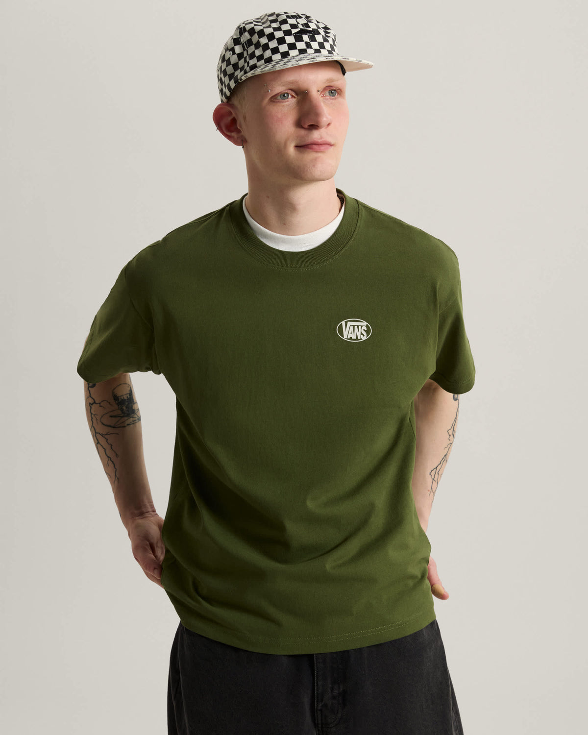 T-shirt Vans oval logo verde