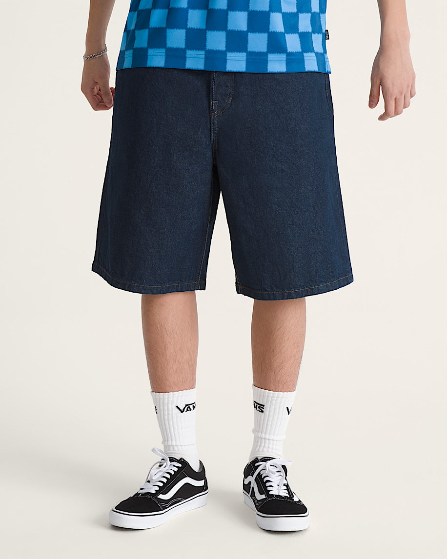 Shorts Check-5 baggy denim scuro