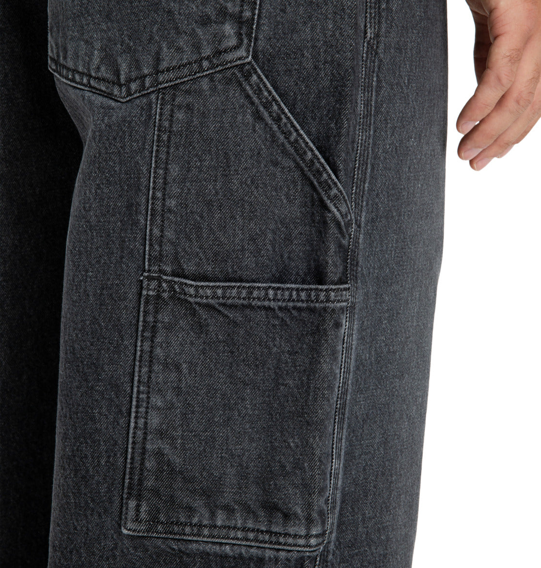 Jeans baggy carpenter denim scuro