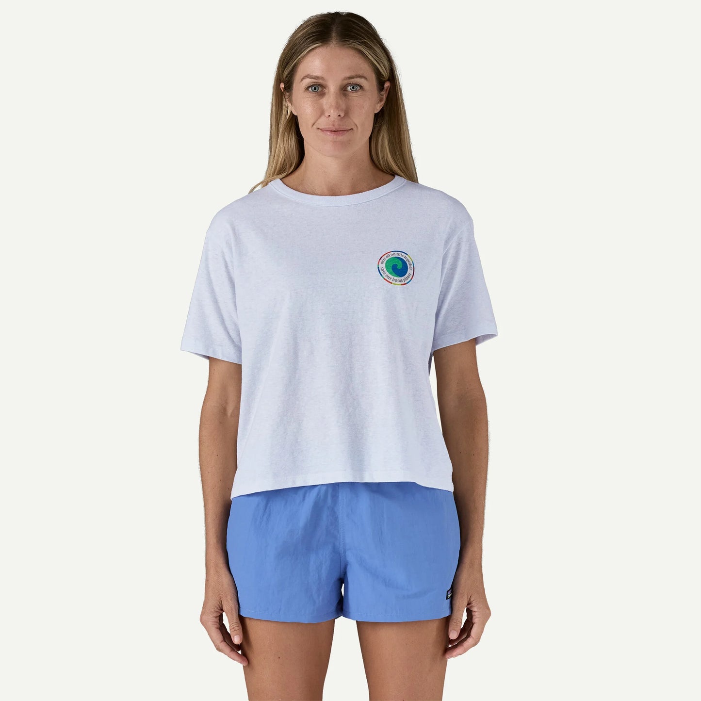 T-shirt Unity fitz crop bianco