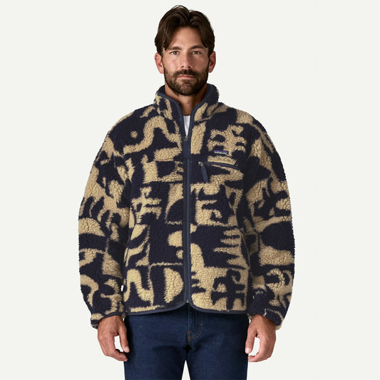 Giacca Natural blend retro reversibile panna/fantasia