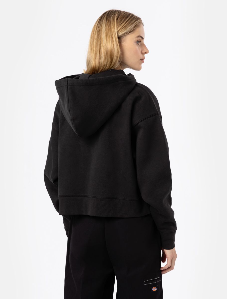 Felpa Oakport full zip con cappuccio nero