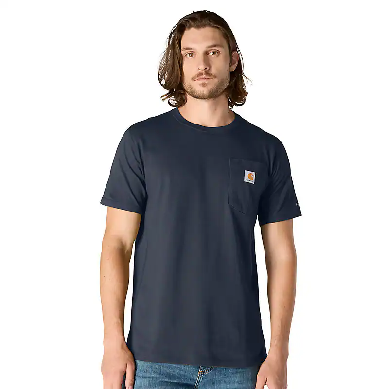 T-Shirt Force relaxed fit con taschino blu