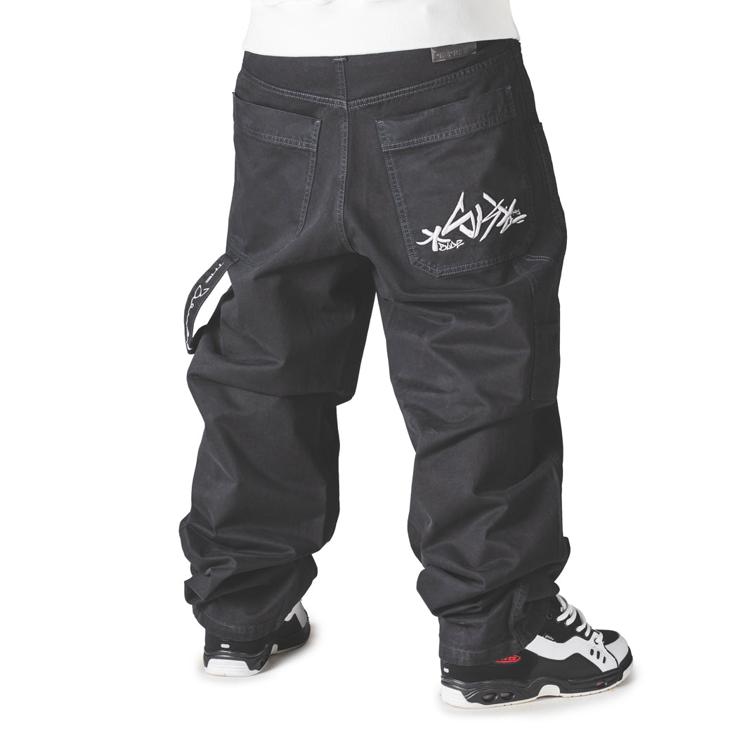 Jeans Blue Skin denim nero scritta bianca