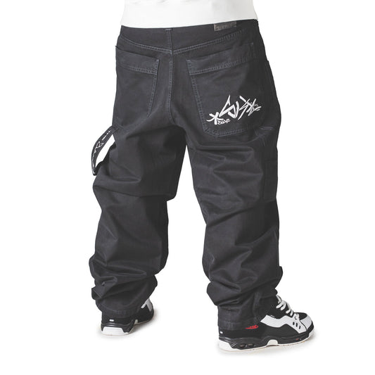 Jeans Blue Skin denim nero scritta bianca