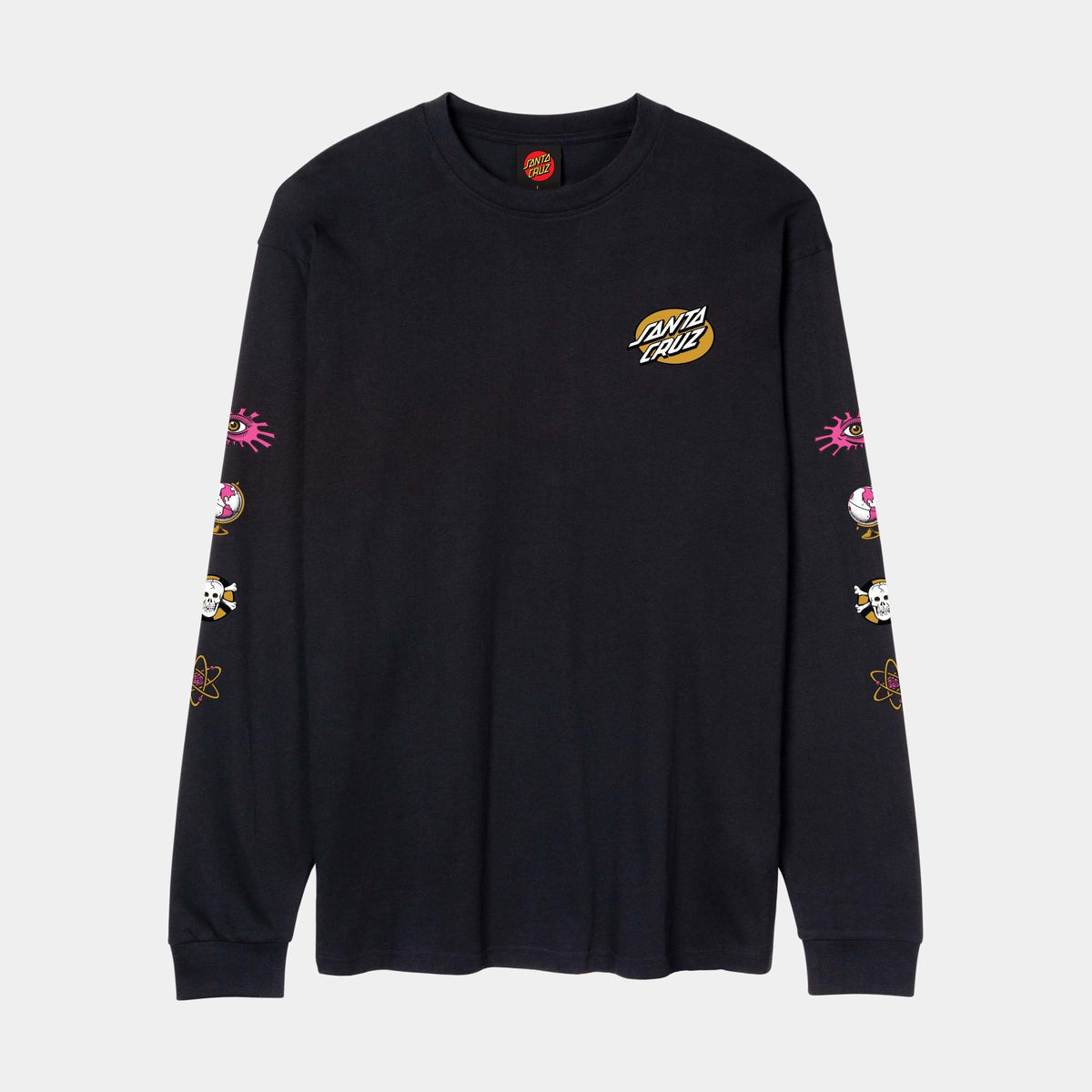 T-Shirt Knibbs cryptic a manica lunga nero