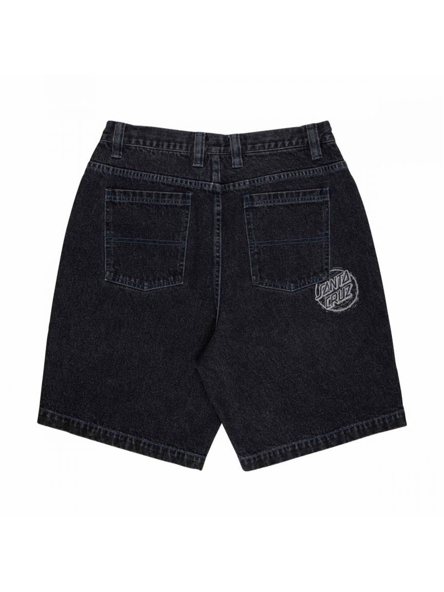Pantaloncini Big Santa cruz in denim nero