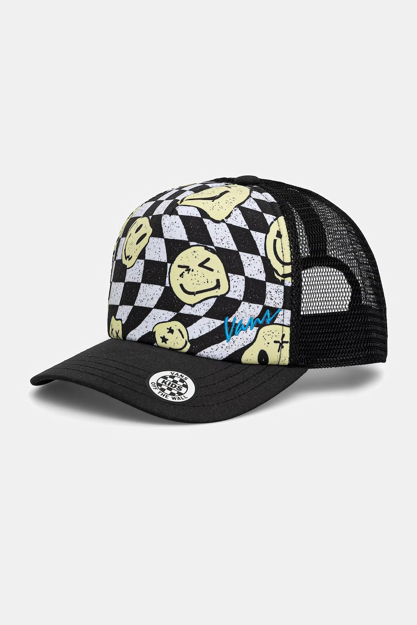 Cappellino Smile retinato nero da bambino