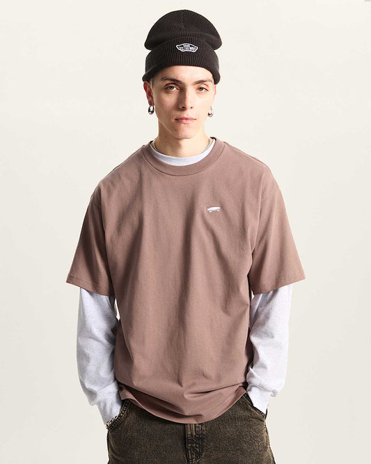 T-Shirt Salton loose marrone