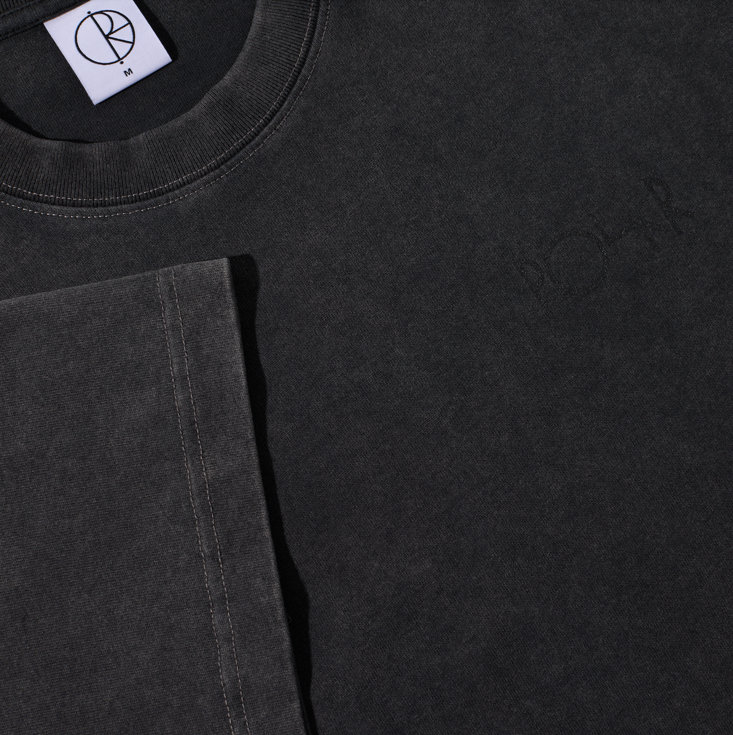 T-Shirt Stroke logo nero su nero