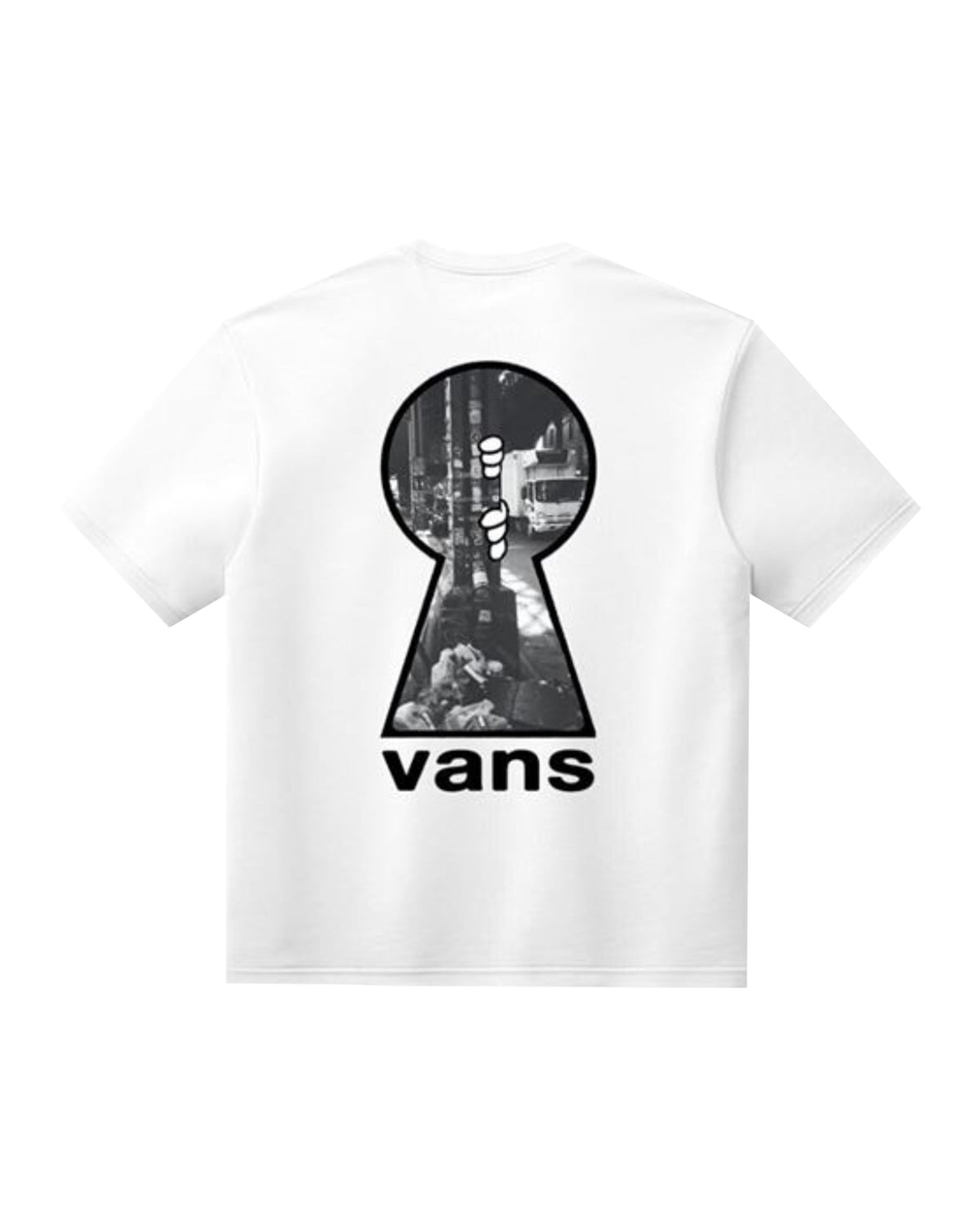 T-Shirt Keyhole bianco