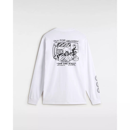 T-Shirt Next stop a manica lunga bianco