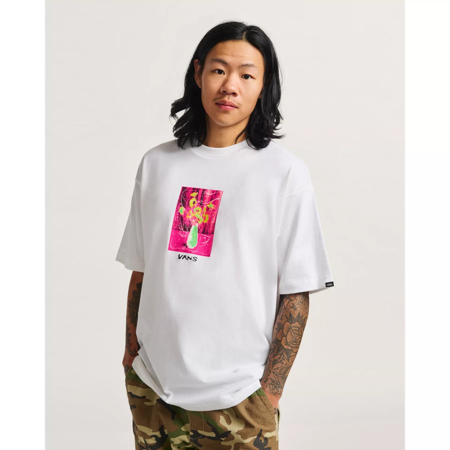 T-Shirt Floral bianco