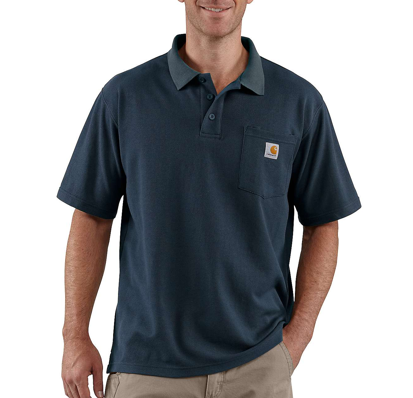 T-Shirt Polo con taschino blu