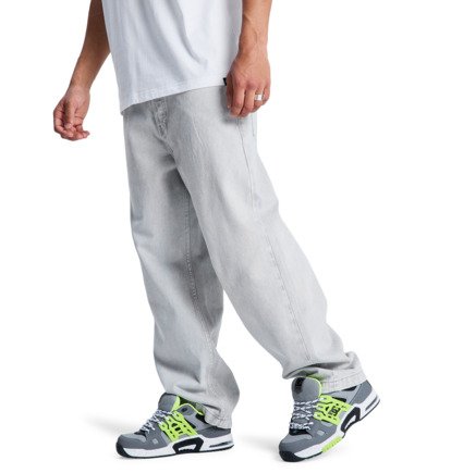 Jeans baggy denim grigio chiaro