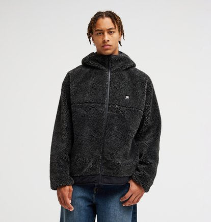 Pile Coldstag in sherpa reversibile con cappuccio nero